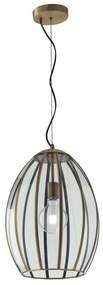 Lampadario Sospensione Chester Industrial Vintage Colore Ottone 60W