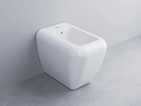 Cielo Shui bidet monoforo a pavimento in ceramica bianco lucido