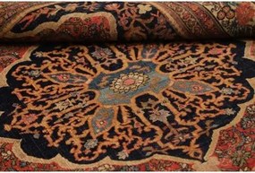 Antik Medaglione Floreale Rosso Blu Scuro 160x220 Cm