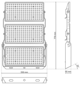 Faro Modulare LED 750W IP66 angolo 60°, 135lm/W, IK08 - LIFUD Driver Colore  Bianco Naturale 4.000K