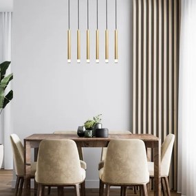 Rabalux 72363 - Lampadario a sospensione con filo RAMIRA 6xG9/5W/230V oro