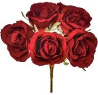 Set 12 Rami Rose Rosse Artificiali da 6 H 135 cm