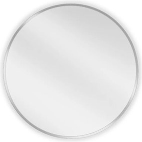 Mexen Loft specchio da bagno rotondo 60 cm, cornice inox - 9850-060-060-000-10
