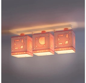 Dalber 63233NS - Plafoniera per bambini MOON LIGHT 3xE27/60W/230V rosa