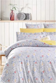 Biancheria da letto gialla/grigia in cotone renforcé per letto matrimoniale/per letto esteso con lenzuolo incluso/4 pezzi 200x220 cm – Mila Home