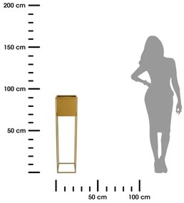 Portafiori 90x24 cm oro