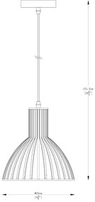 Zuma Line A8082-GLD - Lampadario a sospensione con filo DOLIA 1xE27/40W/230V diametro 25 cm oro