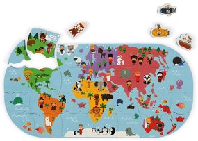 Mappa Del Mondo da Bagno - 28 pezzi