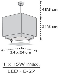 Dalber 63372 - Lampadario per bambini LITTLE PIXEL 1xE27/15W/230V