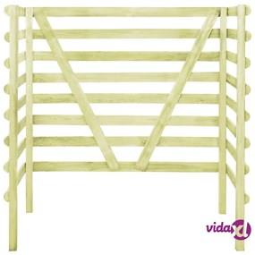 vidaXL Copribidone Doppio 140x80x150 cm in Pino Impregnato Verde