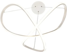 Lampadario LED moderno Smilla bianco Ø63cm, luce naturale 5400 lumen