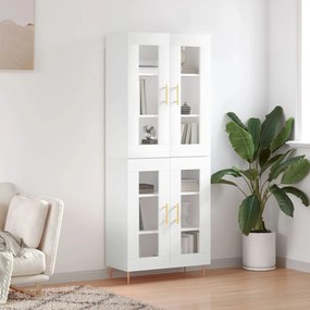 Credenza Bianca 69,5x34x180 Cm İn Legno Multistrato /