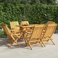 Sedie da Giardino Pieghevoli 6pz 61x67x90cm Legno Massello Teak 3155056