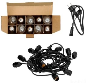 Catena decorativa da esterno LED BAJA ST64 10xE27/1W/230V 10,9m IP44 bianco caldo