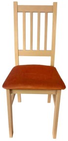 Sedia da pranzo SIMON rovere/arancione