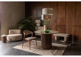 Panchina beige con rivestimento in bouclé Fern – Dutchbone