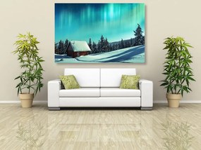 Quadro su tela – Paesaggio invernale fiabesco