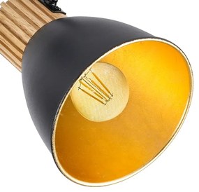 Brilagi - Faretto ODENSE 3xE14/10W/230V legno di caucciù/nero