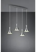 Lampadario Lineare Enzo 4xE27 Nichel Opaco Trio Lighting