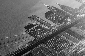 Quadro su tela – Ponte di Brooklyn incantevole in bianco e nero