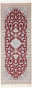 Nain Tappeto 80 x 210 Rosso (Iran) Annodato A Mano