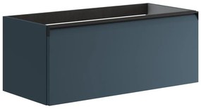 Mobile da bagno sotto lavabo Fusion blu opaco L 99.5 x H 40 x P 45.5 cm 1 cassetto, lavabo non incluso