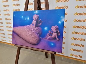 Quadro su tela – Angioletto con cuoricino