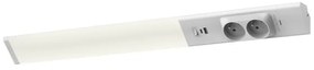 Lampada LED sottopensile con prese e USB porte LED/18W/230V 4000K argento