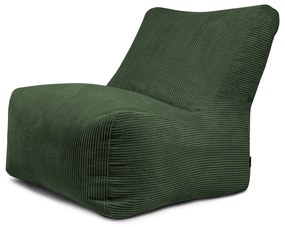Puof a sacco verde con rivestimento in velluto a coste Seat 100 Lounge – SLOWDOWN