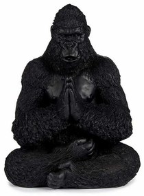 Statua Decorativa Gorilla Yoga Nero 16 x 28 x 22 cm (4 Unità)