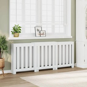 Copertura Termosifone Bianca 205x21,5x83,5 Cm Legno Multistrato /