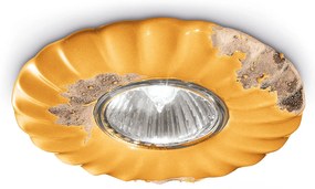Spot Vintage Ceramica Gialla 1 Luce Gu10 12Cm