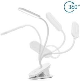 Aigostar - Lampada da tavolo LED dimmerabile con clip LED/2,5W/5V bianco