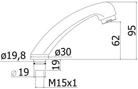 Paffoni zdoc014 doccetta parrucchiere monogetto estraibile senza base per miscelatore art 087 cromo