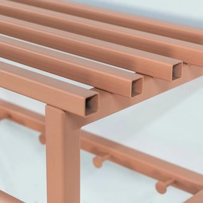 Attaccapanni da parete color salmone in metallo con scaffale 76 cm Rizzoli – Spinder Design