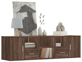 Mobile Angolare Rovere Marrone 160x40x45 Cm İn Truciolato /