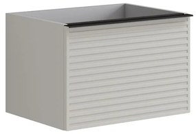 Mobile da bagno sotto lavabo Pixel stripes grigio laccato opaco L 60 x H 40 x P 45.5 cm 2 cassetti, lavabo non incluso