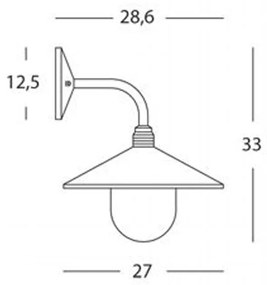 Applique Da Esterno Contemporanea Spectre Alluminio E Vetro Ruggine 1 Luce E27