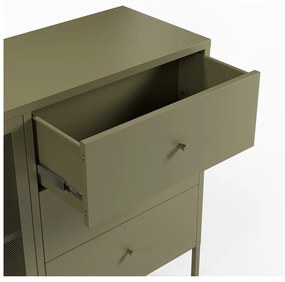 Cassettiera verde in metallo 140x90x40 cm Fayna – Marckeric