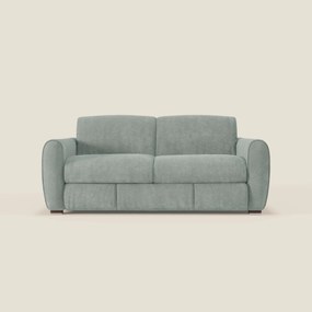 Kaleo Divano letto moderno con materasso H17 cm - in raffinato tessuto impermeabile T26 verde acqua