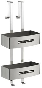 Organizer per doccia per parete e parete doccia NERVA PORTAOGG. DOCCIA RETT. DOPPIO LUC. inox