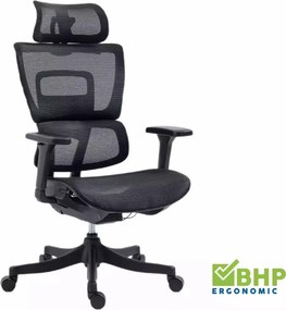 Sedia da ufficio Winner ergonomica nera – 64x51x114 cm