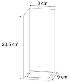 Lampada da parete scandinava in legno 2 luci GU10 70mm IP54 - Baleno