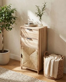 AZEL - mobiletto in legno con 2 cassetti e 1 anta