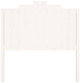 Testiera per letto bianca 106x4x110cm in legno massello di pino
