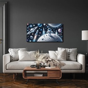 Quadro su tela – Cosmonauta tra i pianeti