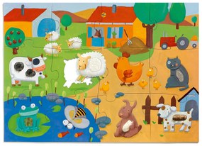 Puzzle tattile - fattoria - 20 pezzi