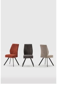 Set di 2 sedie da pranzo in velluto a coste grigio chiaro Anibal - Marckeric