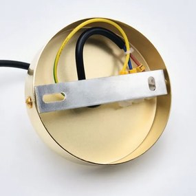 Lampadario a sospensione con filo HARMA 1xE27/15W/230V diametro 14 cm bianco/oro