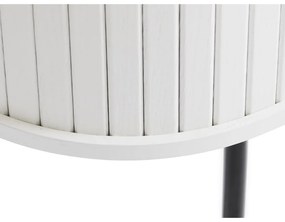 Cassettiera bianca con ante scorrevoli 120x76x45 cm Nola – Unique Furniture